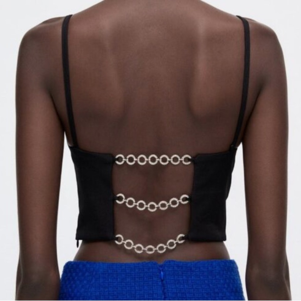 ZARA black jewel top